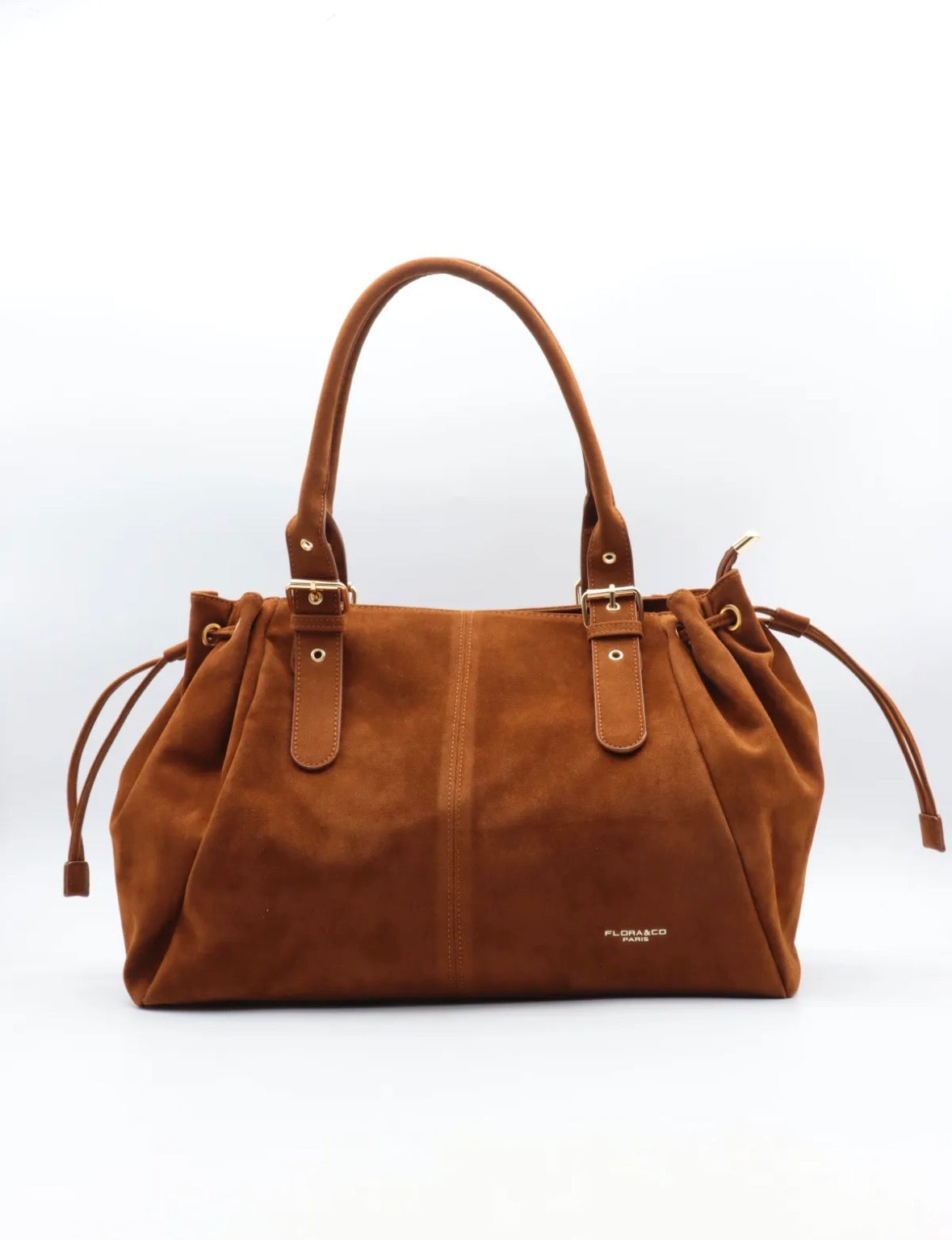 Sac à main Garance en suédine beige - Flora & Co Paris