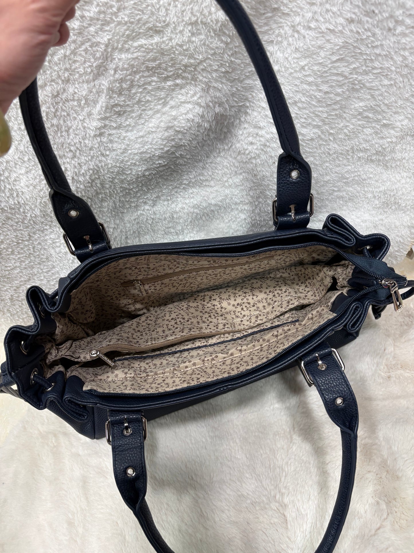 Sac à main bleu marine Nino - Flora & Co paris