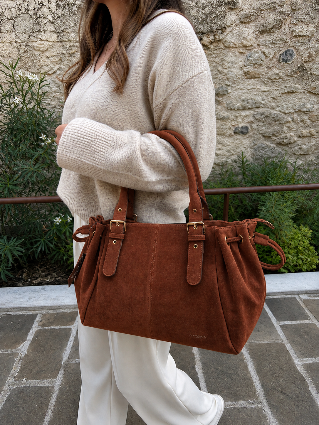Sac à main Flora & Co Paris Camel Léa