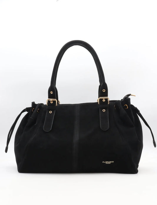 Sac à main Garance en suédine camel - Flora & Co Paris