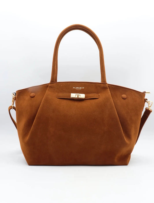 Le Cabas Suédine Chic Beige Tessa | Flora & Co Paris