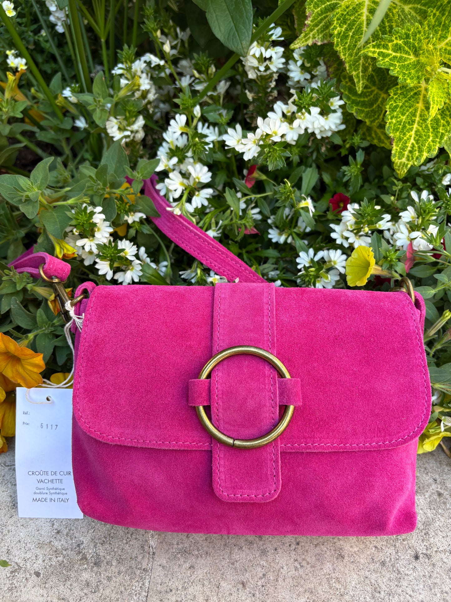 Sac bandoulière daim beige Jade