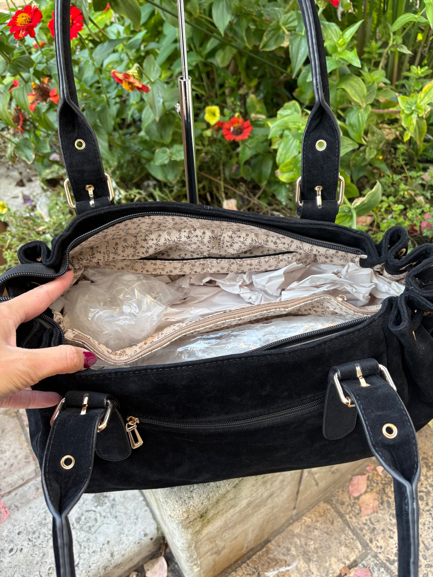Sac à main Flora & Co Paris Noir Léa