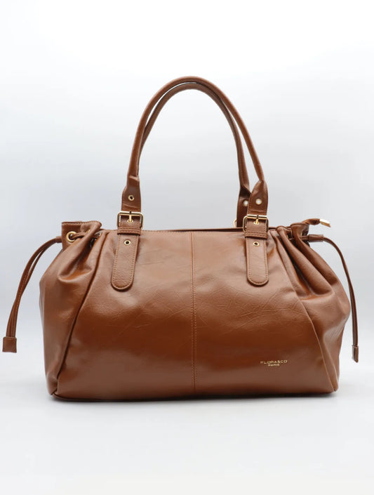 Sac à main camel Iria - Flora & Co Paris